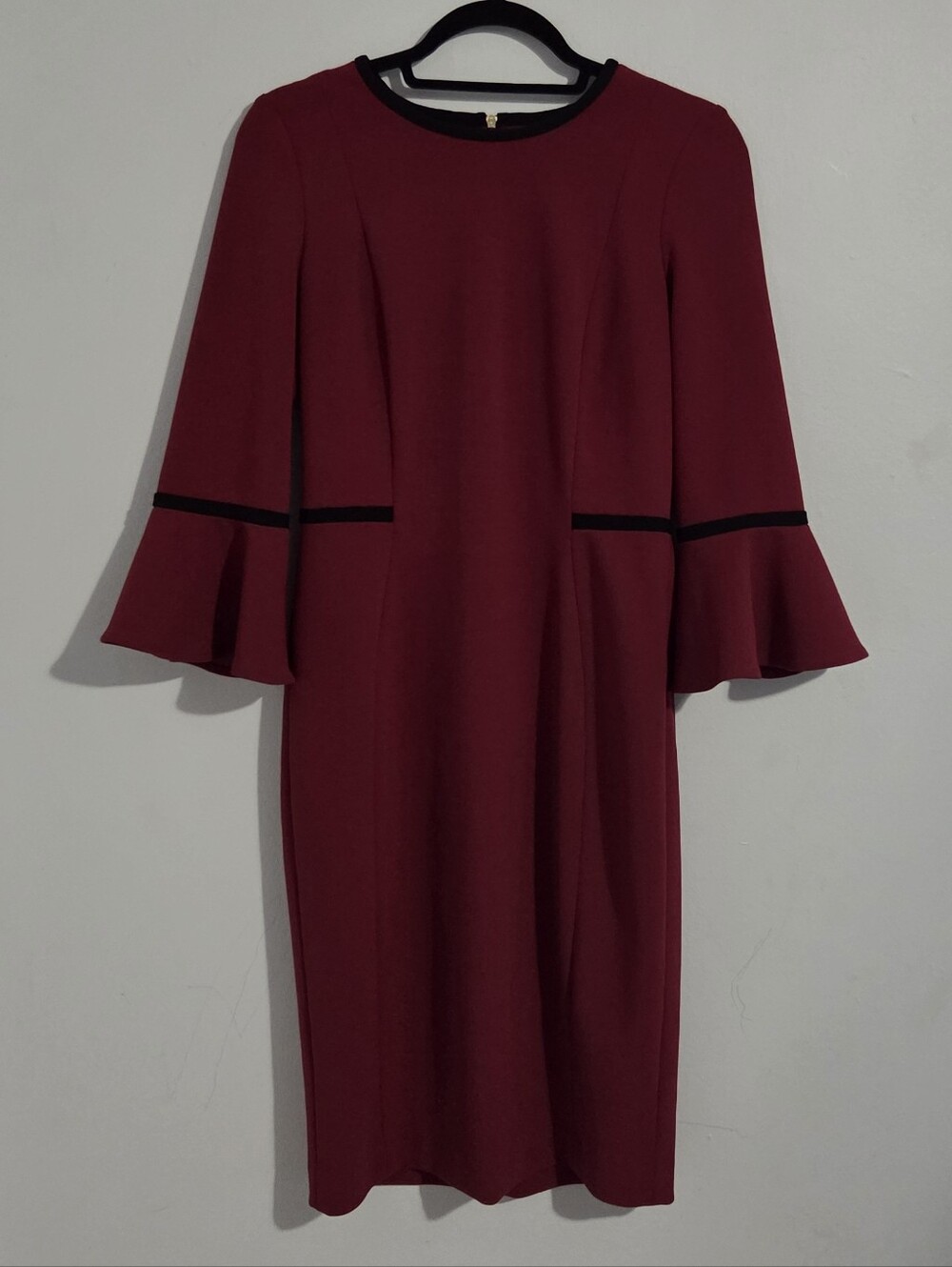 Calvin Klein Ribbon Bell-Sleeve Sheath Dress